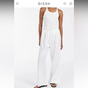 DISSH White Wide Leg Women's Pants